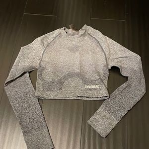 Gymshark grey crop long sleeve